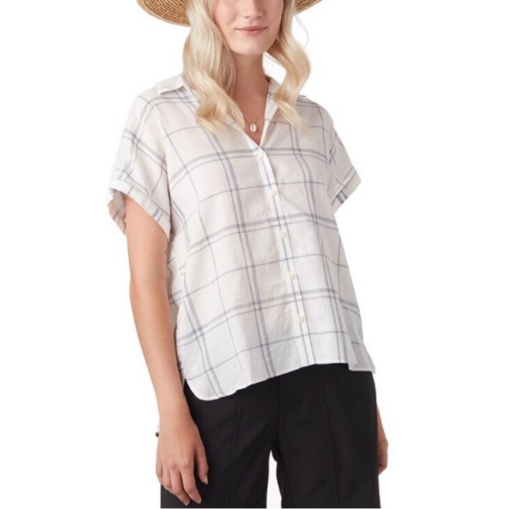 Patagonia Lightweight A/C Windowpane Plaid Shirt Size Medium